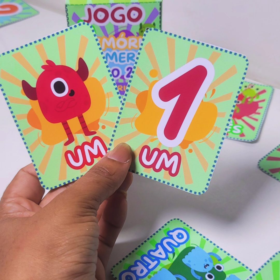 JOGO DA MEMÓRIA NÚMEROS DO 1 AO 20: MONSTRINHOS