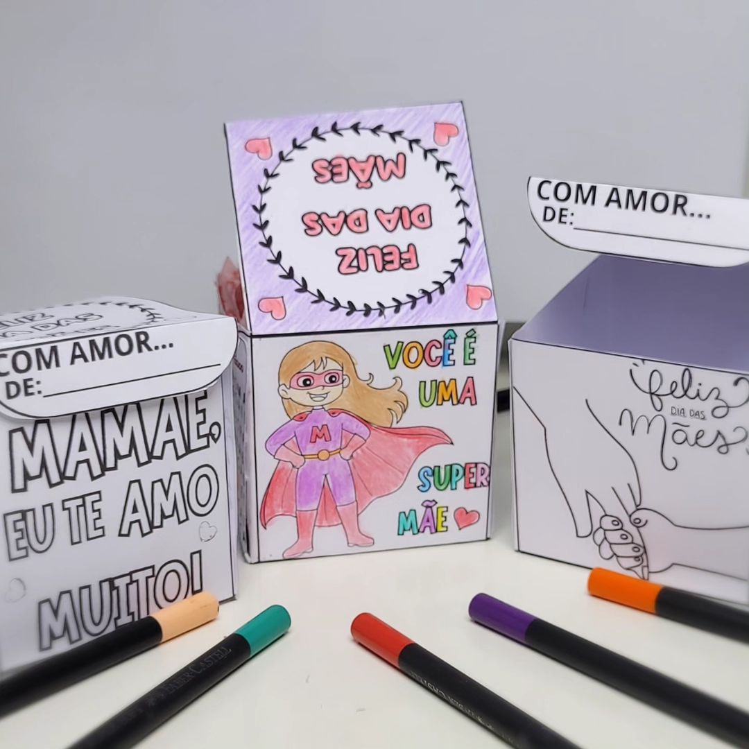 MINI CAIXINHA PORTA MIMO DIA DAS MAES