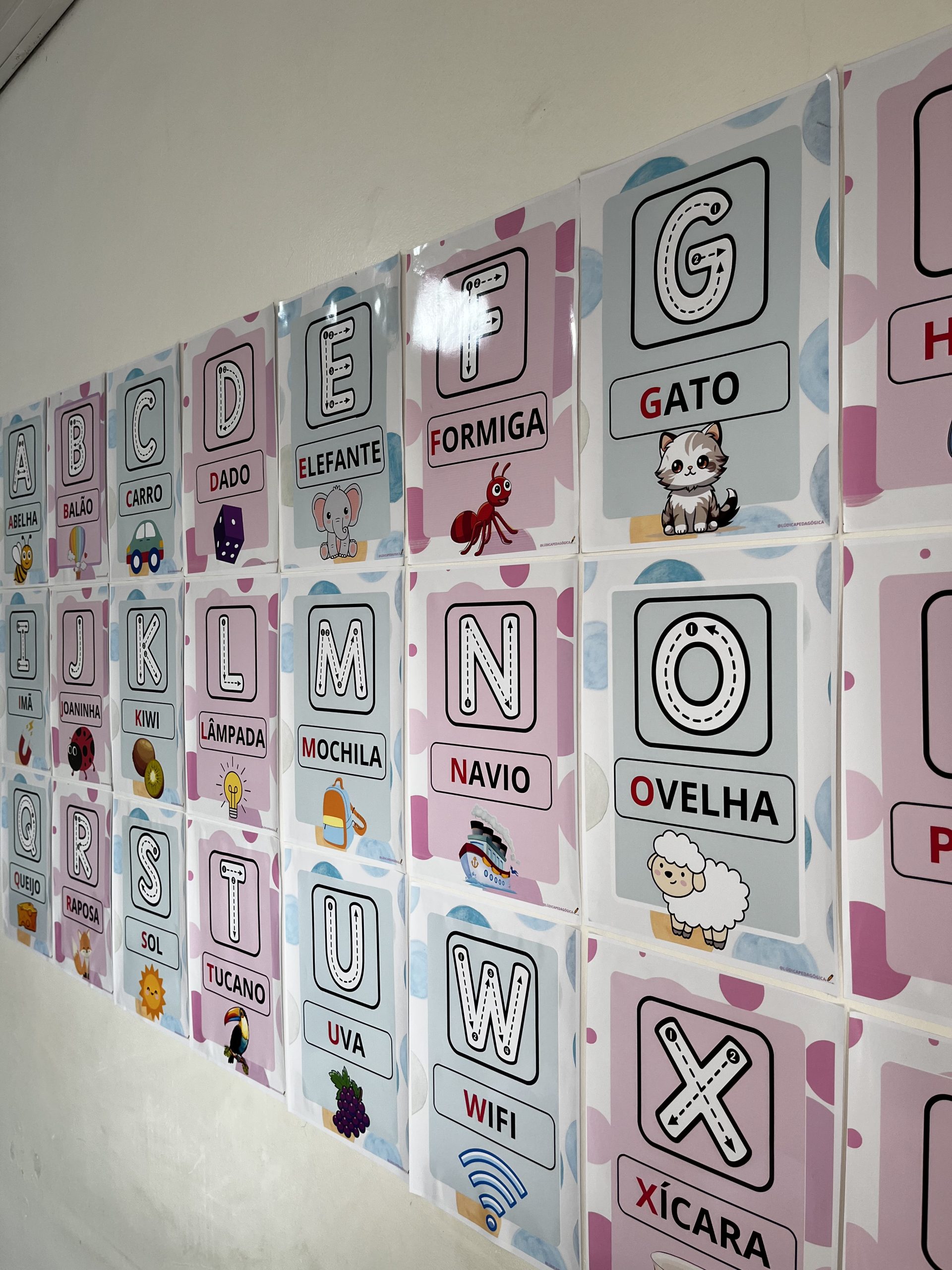 ALFABETO ILUSTRADO DE PAREDE – Ilustre Pedagógica