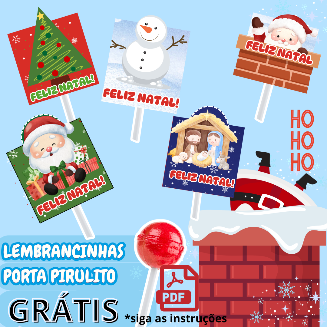LEMBRANCINHA PORTA PIRULITO NATAL