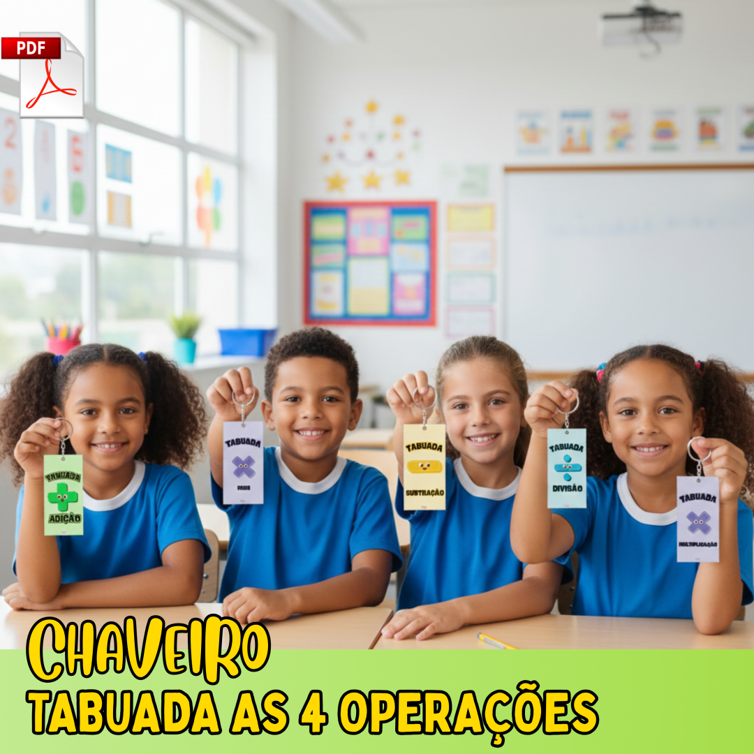 CHAVEIRINHO TABUADA AS 4 OPERAÇÕES
