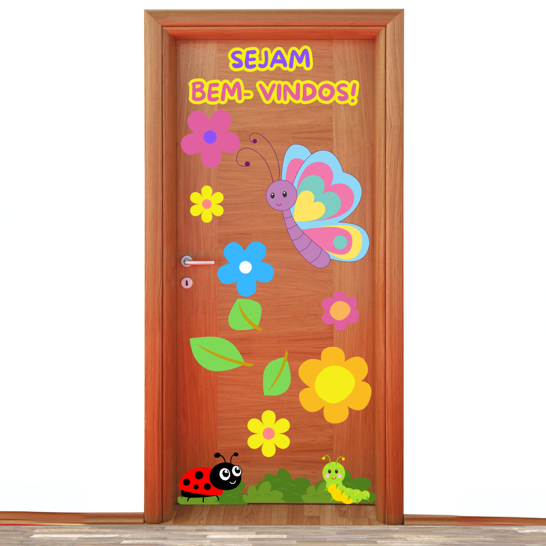 PAINEL DE PORTA TEMA JARDIM