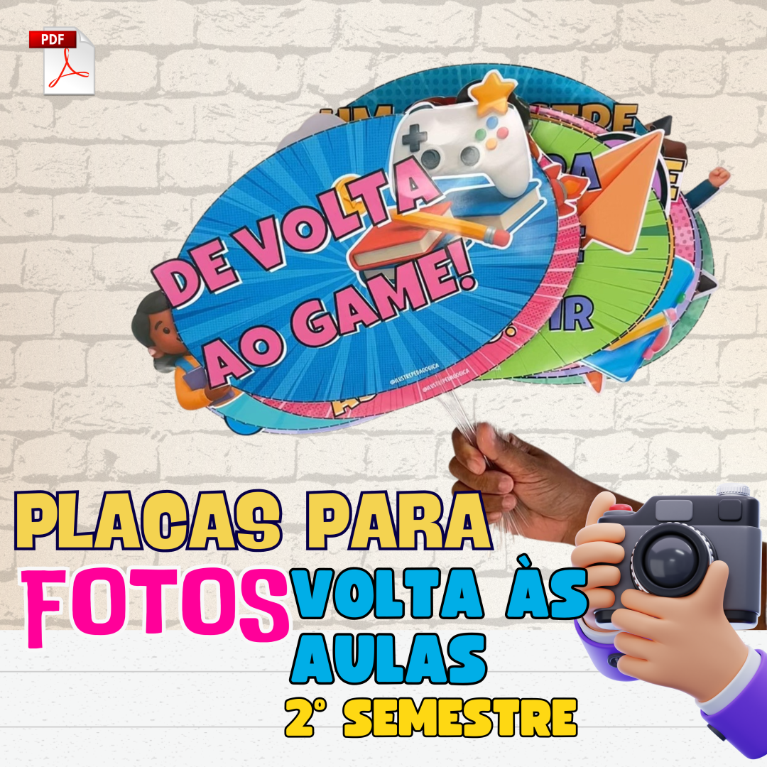 PLAQUINHAS VOLTA ÀS AULAS 2025(2º semestre)