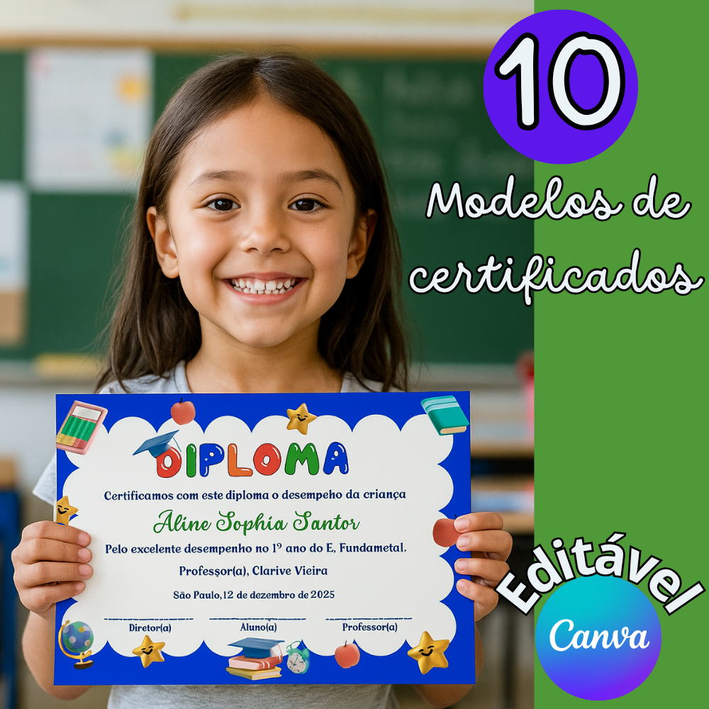 CERTIFICADOS ESCOLARES- EDITÁVEIS
