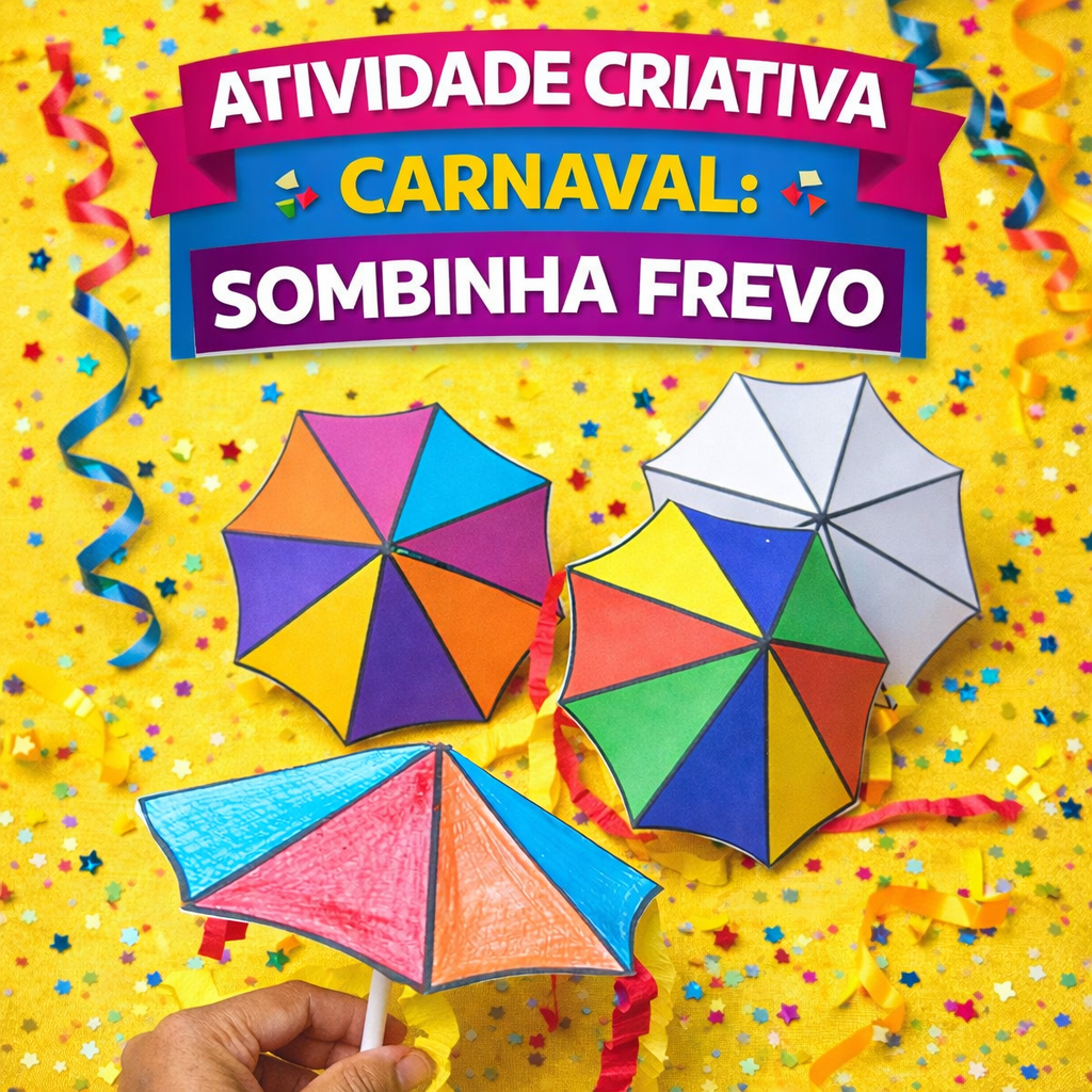 ATIVIDADE CRIATIVA : SOMBRINHA DE FREVO