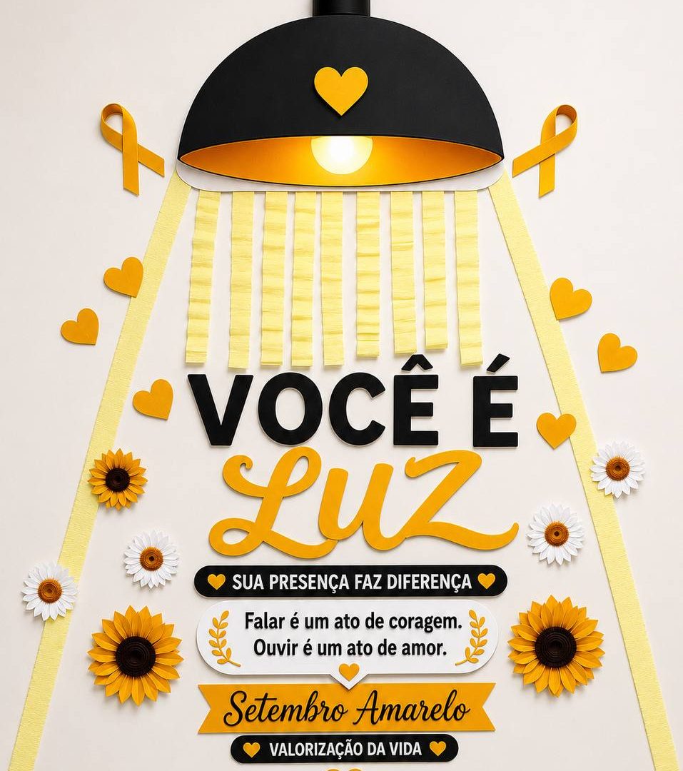PAINEL SETEMBRO AMARELO VOCÊ É LUZ