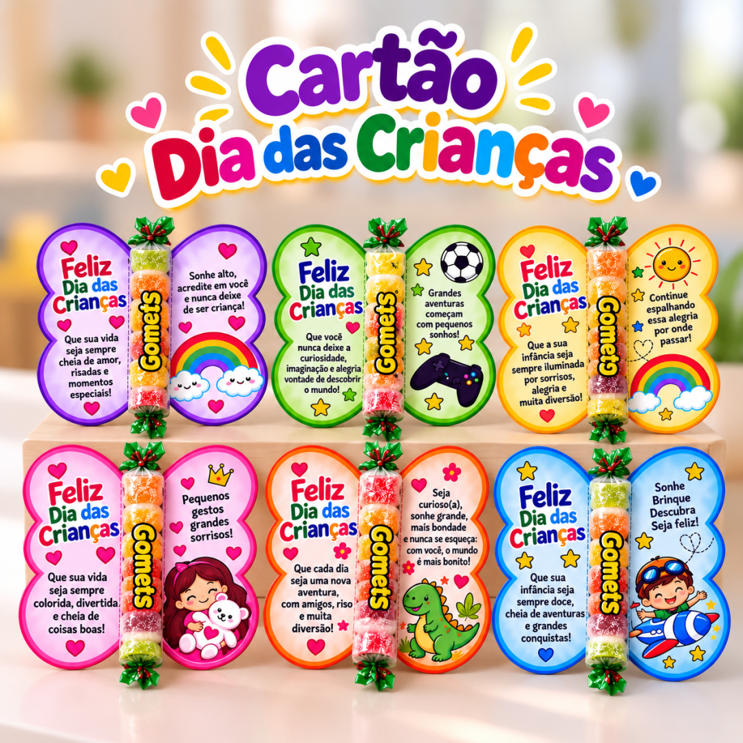 CARTÃO DIA DAS CRIANÇAS: BORBOLETA